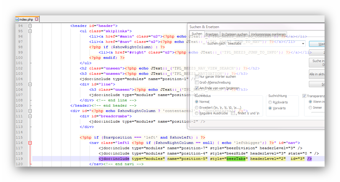 Joomla! 3.x - Modul-Überschrift verstecken beim Template 