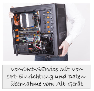 Datenübernahme vom Alt-Gerät und Vor-Ort-Service